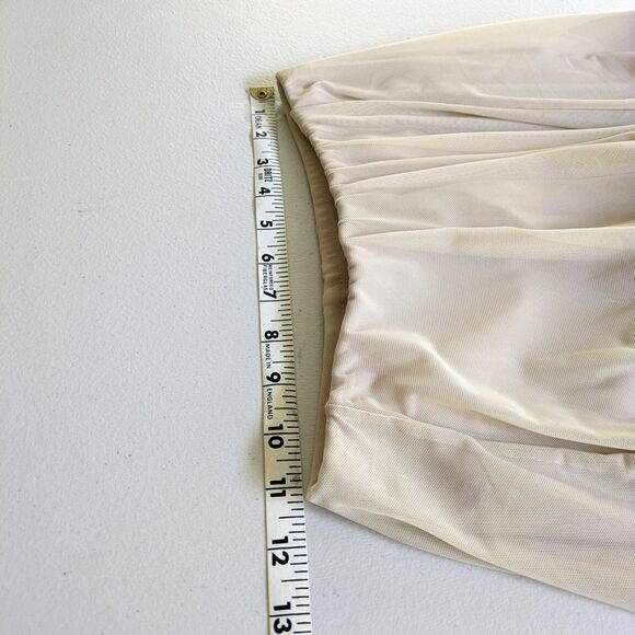 Akira Mesh Skirt Overlay Shorts Size S Tan Nude Ballet Dance Boho Black Label - Picture 10 of 15